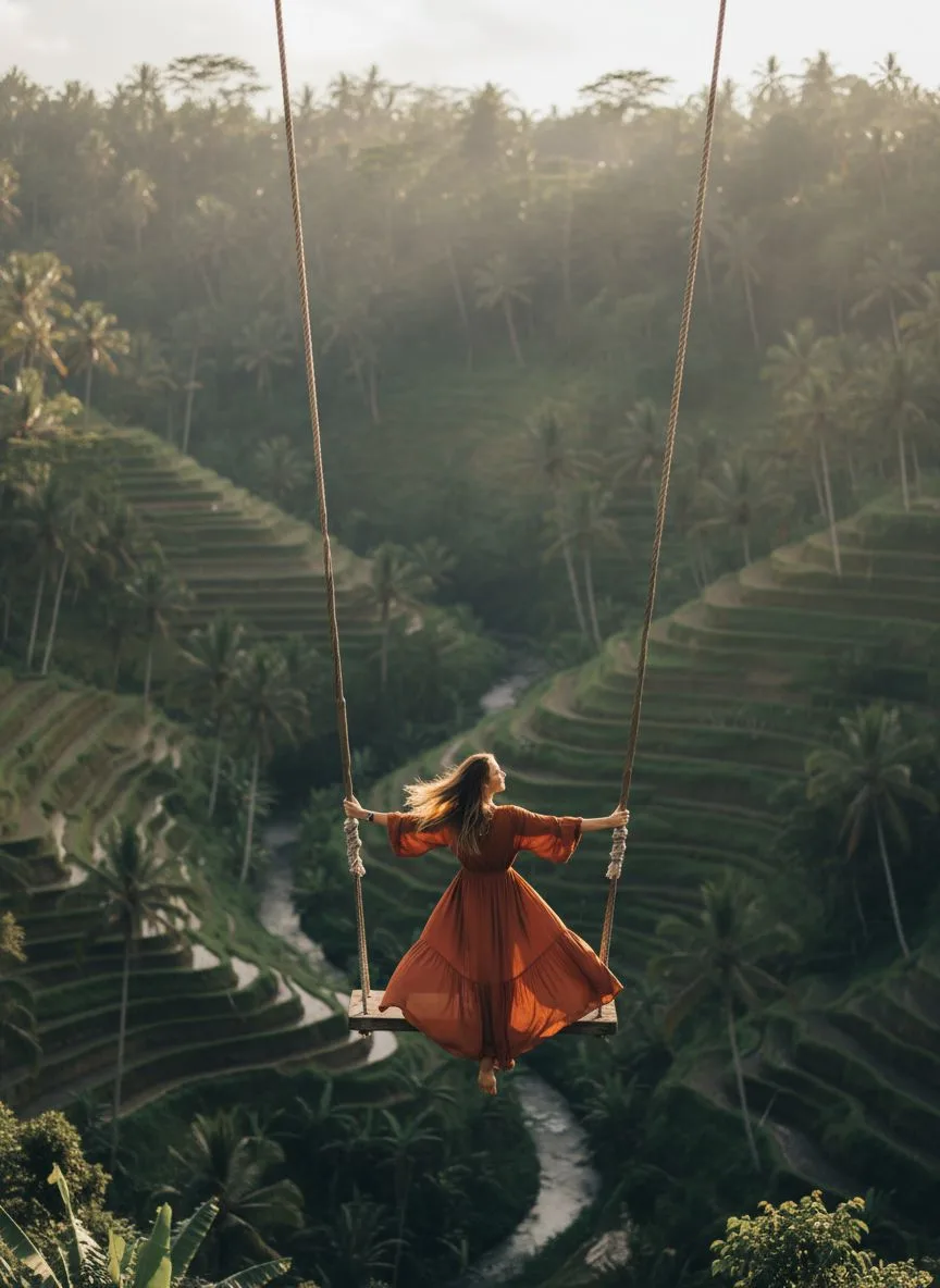 Example of the Bali Jungle AI photoshoot pack