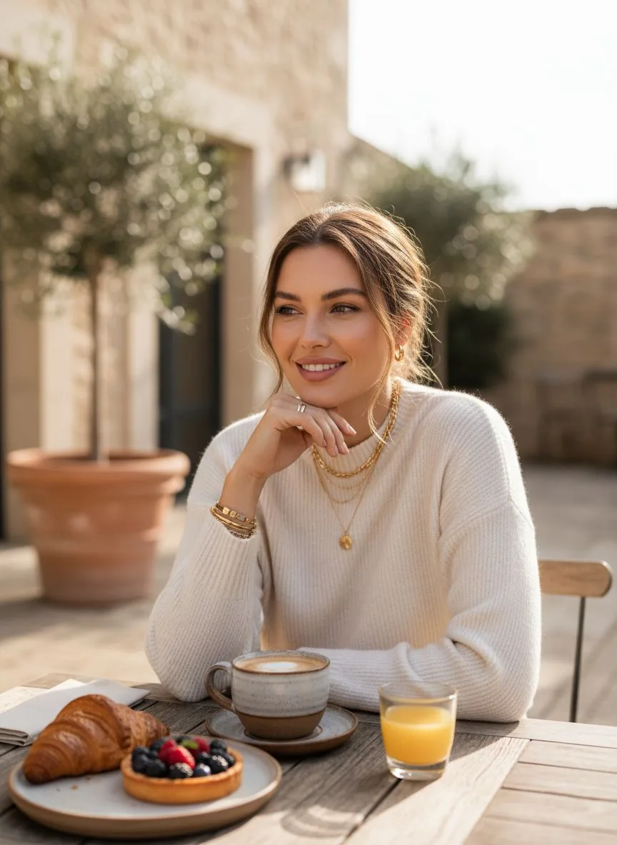 Example of the Brunch Aesthetic AI photoshoot pack