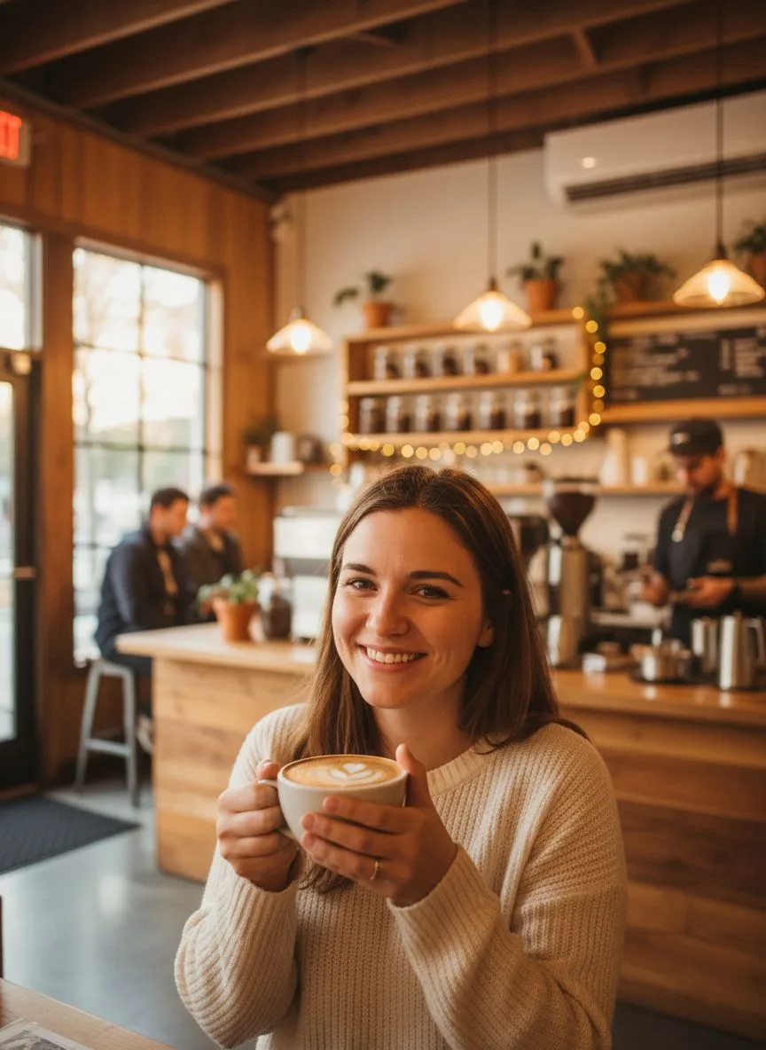 Example of the Coffee Date AI photoshoot pack