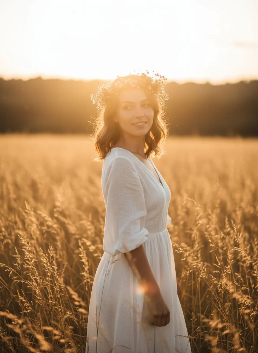 Example of the Golden Hour AI photoshoot pack