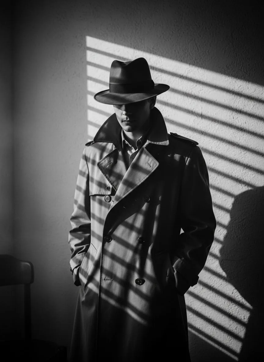 Example of the Film Noir AI photoshoot pack