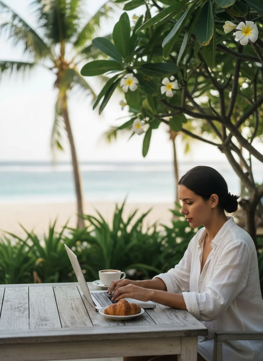 Example of the Digital Nomad AI photoshoot pack