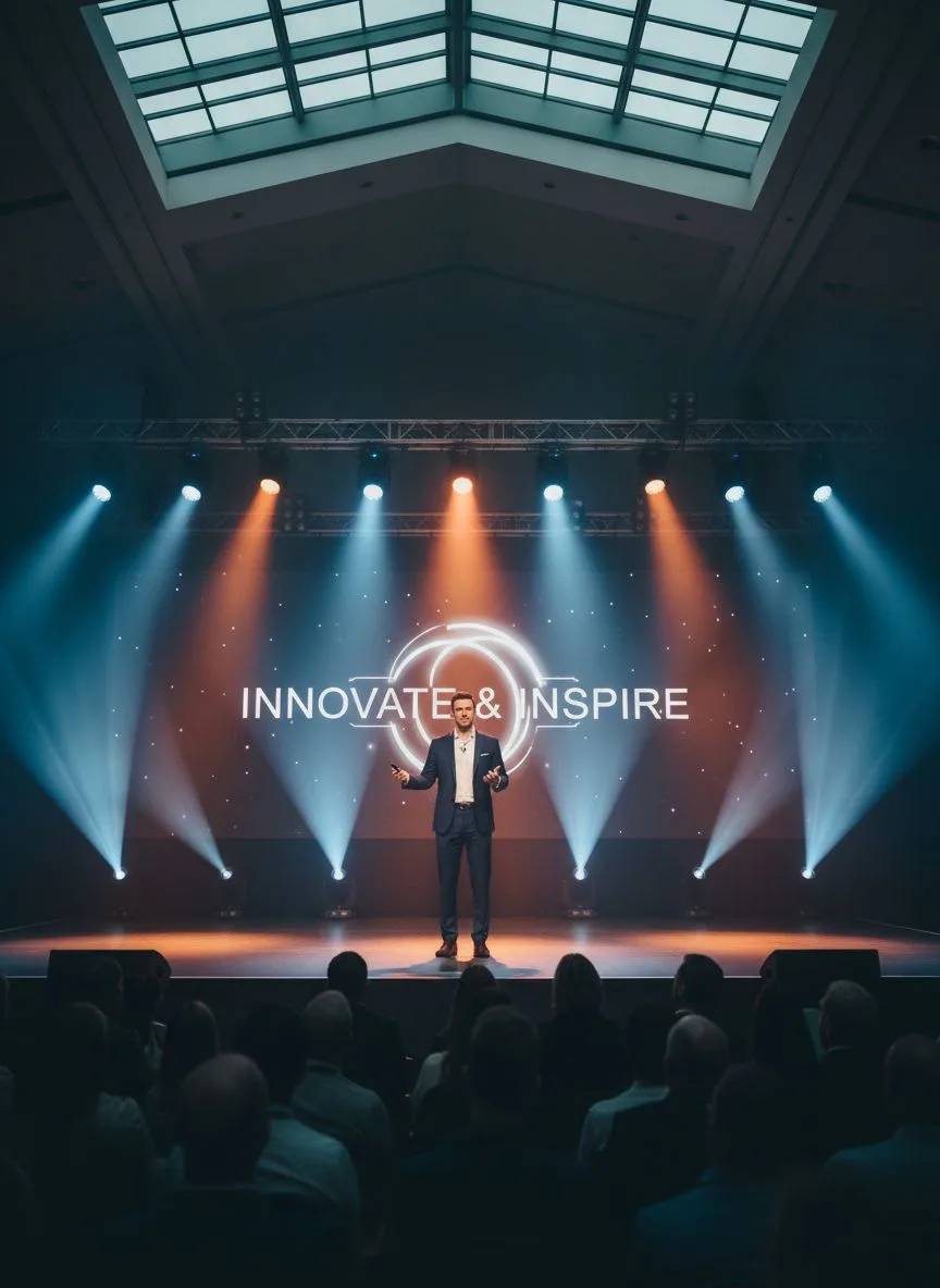 Example of the Speaker & Conference AI photoshoot pack